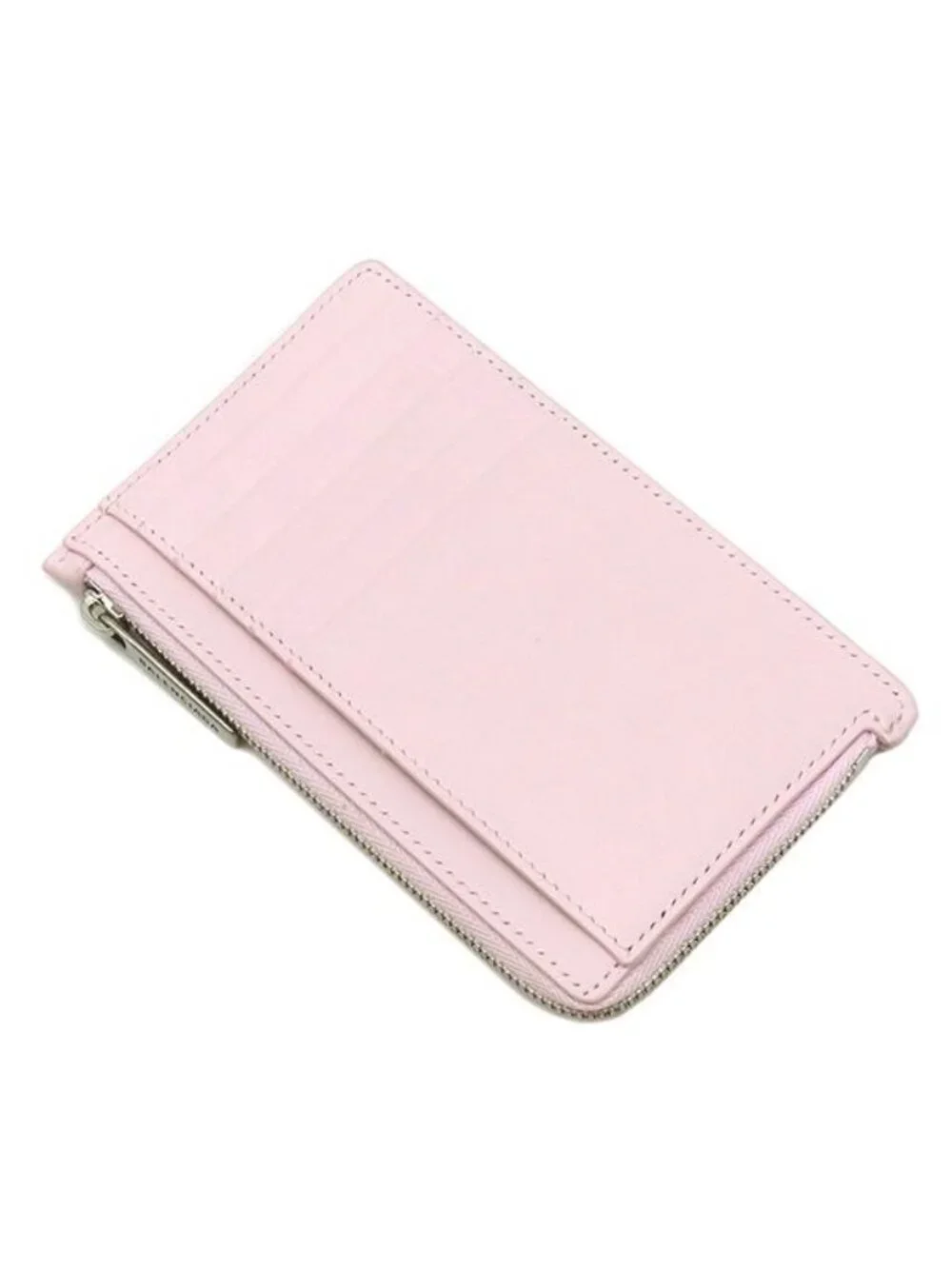 Balenciaga Coin Case Envelope Long Calf Petal Pink Army Green Matte Silver
